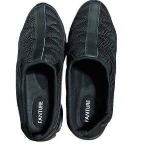 FANTURE Black Slip On Mesh Sneakers Mules Womens Size 39/ US 8.5 Comfort Shoes